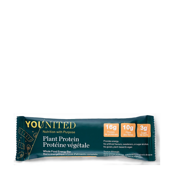 Younited | Crunchy Peanut Butter Cup Plant Protein Whole Food Energy Bar