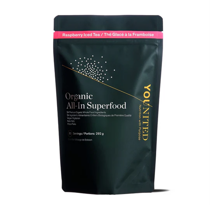 Younited | Raspberry Iced Tea All-In Organic Superfood Powder