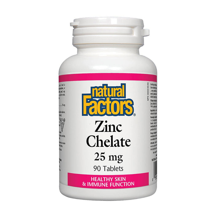 Natural Factors | Zinc Chelate 25mg Tablets