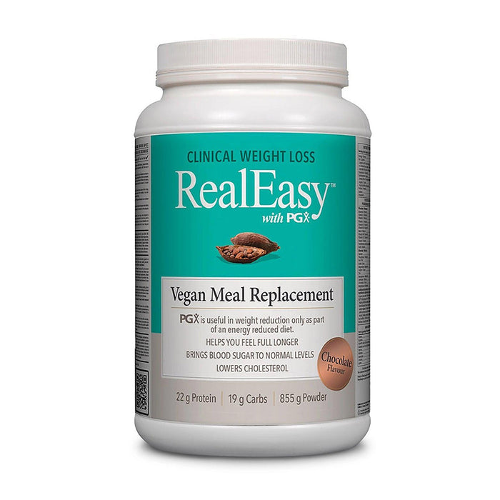 Natural Factors | Real Easy With PGX Vegan Meal Replacement Chocolate Flavour Powder