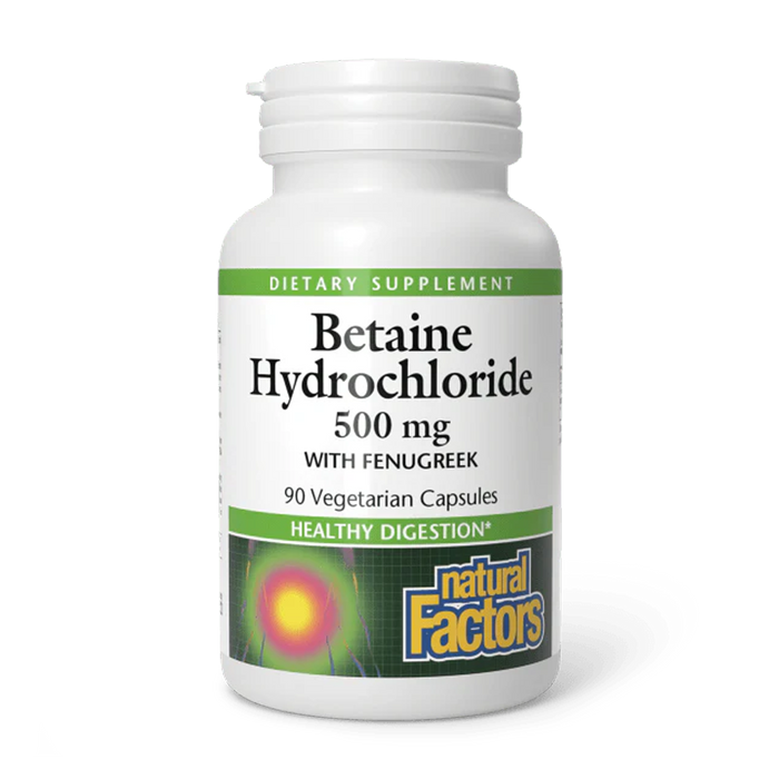 Natural Factors | Betaine Hydrochloride With Fenugreek Vegetarian Capsules