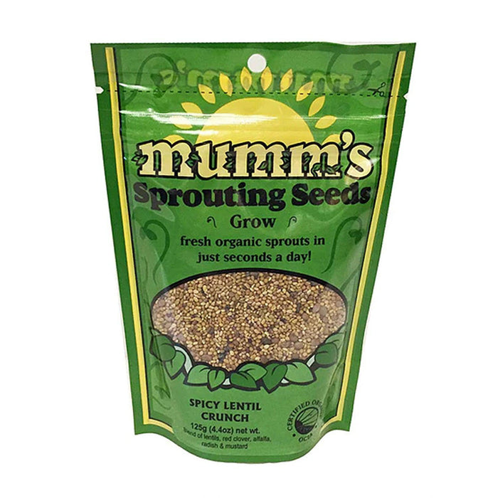 Mumm's Sprouting Seeds | Organic Spicy Lentil Crunch