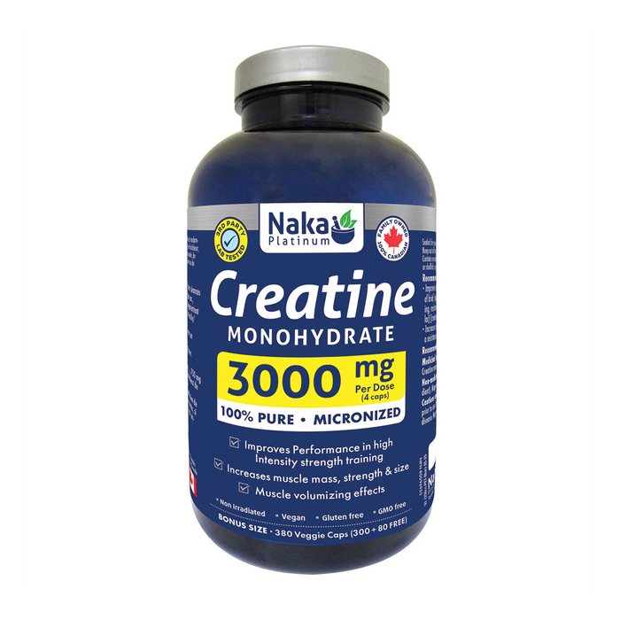 Naka Platinum | Creatine Monohydrate 3000mg Per Dose Vegetarian Capsules