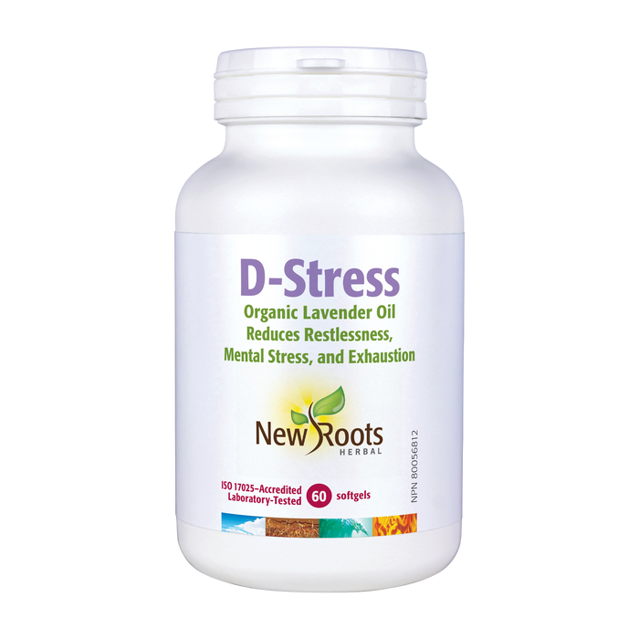 New Roots | D-Stress Organic Lavender Oil Softgels