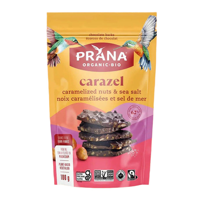 Prana Organic | Carazel Chocolate Bark 100g