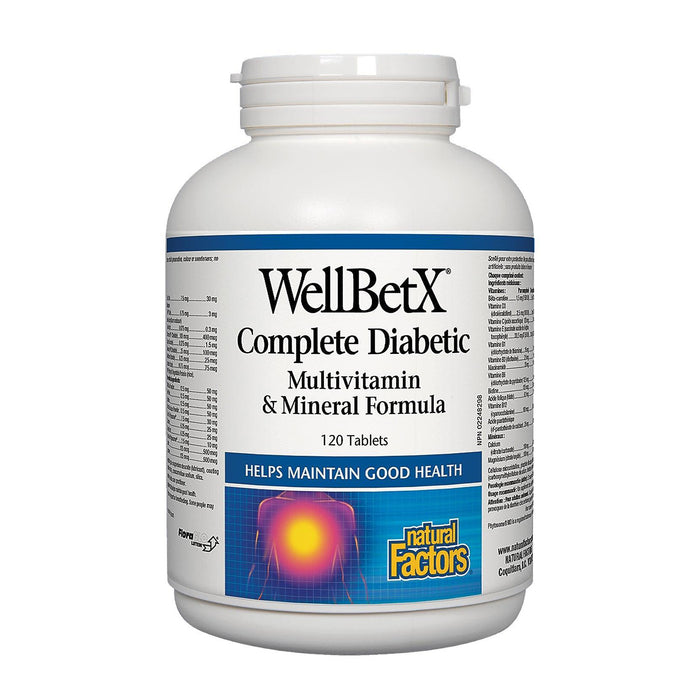 Natural Factors | WellBetX Complete Diabetic Multivitamin & Mineral Formula Tablets