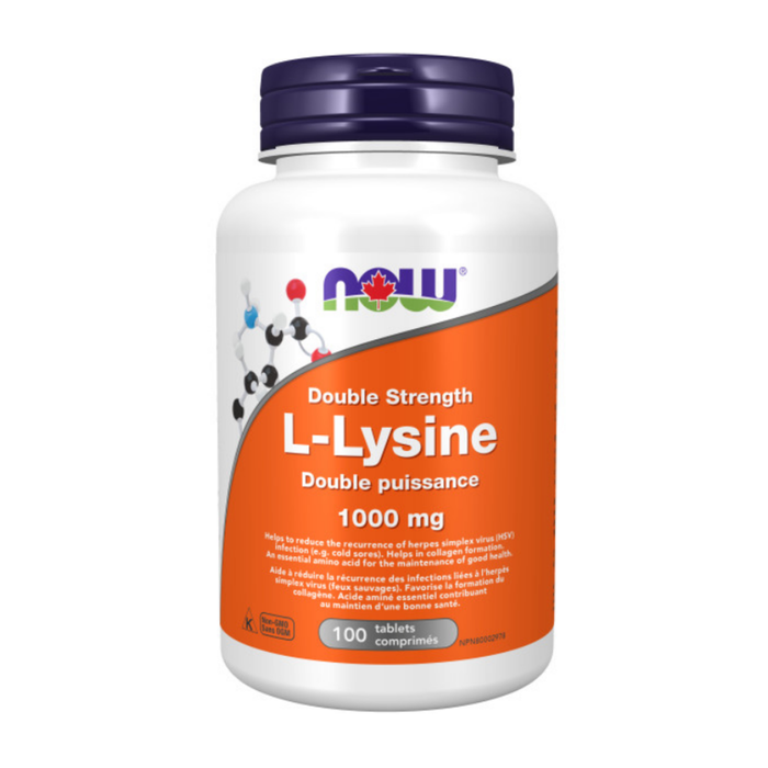 NOW | Double Strength L-Lysine 1000mg Tablets