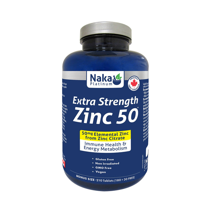 Naka Platinum | Extra Strength 50mg Zinc Citrate Tablets