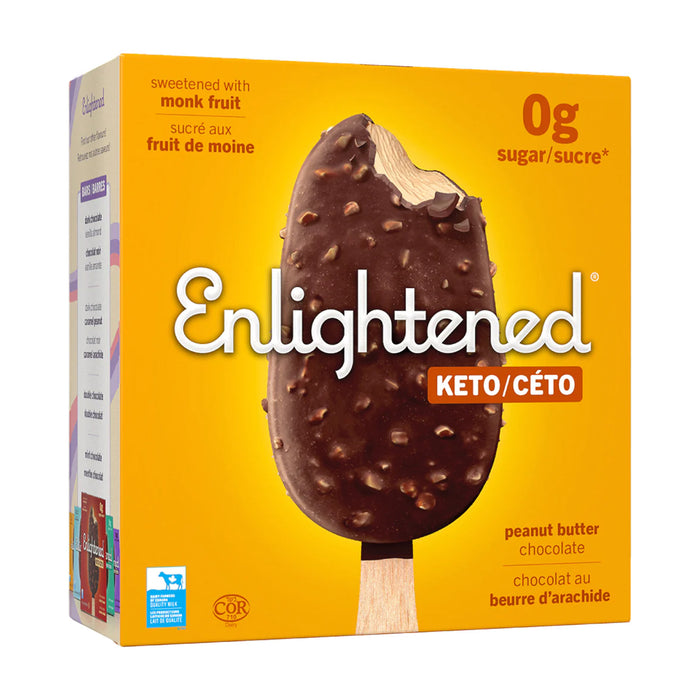 Enlightened | Peanut Butter Chocolate Frozen Keto Bars