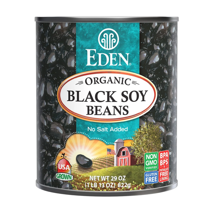 Eden Foods | Organic No Salt Added Black Soy Beans 796ml