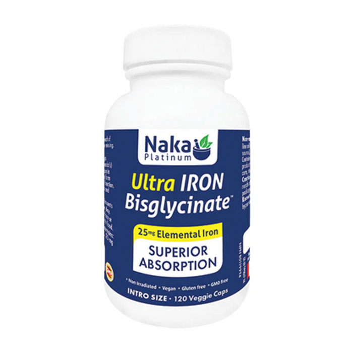 Naka Platinum | Ultra Iron Bisglycinate 25mg Vegetarian Capsules