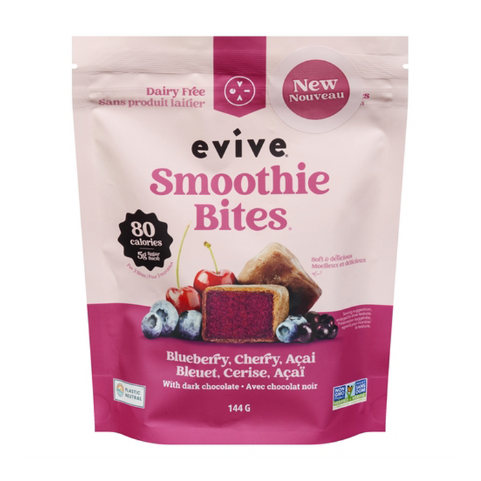 Evive | Blueberry/Cherry/Acai/Dark Chocolate Smoothie Bites 144g