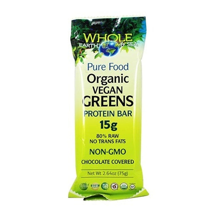 Natural Factors | Whole Earth & Sea Organic Vegan Greens Single Protein Bar