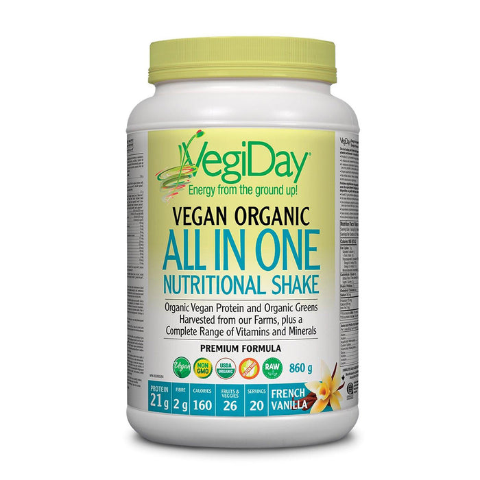 VegiDay | Vegan Organic French Vanilla All In One Nutritional Shake Powder
