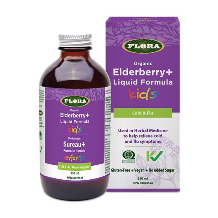 Flora | Elderberry+ Liquid Formula For Kids