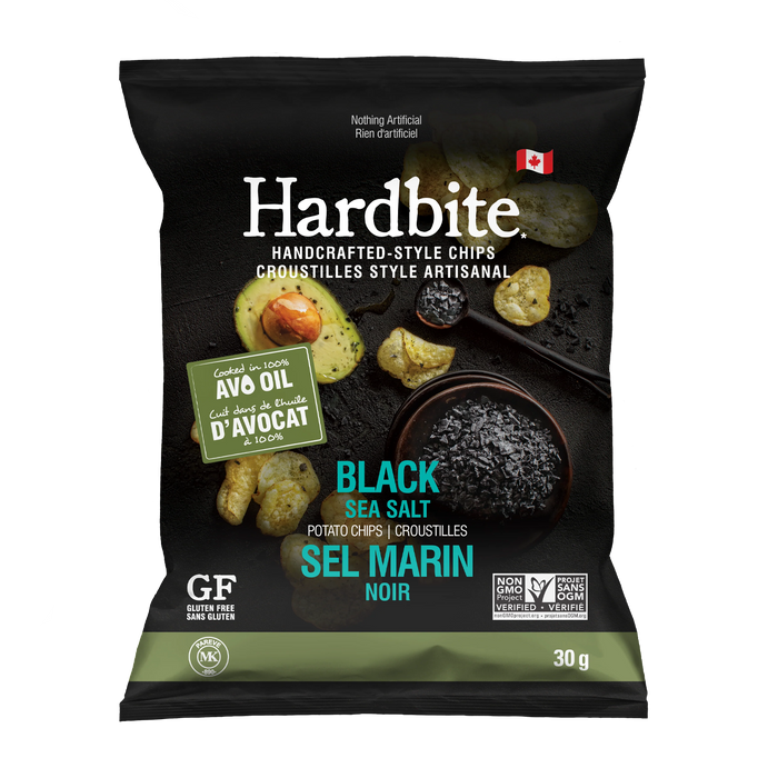 Hardbite | Black Sea Salt Potato Chips 8x30g