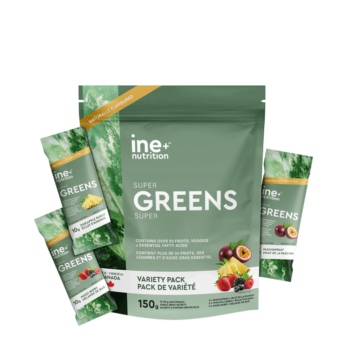 ine+ Nutrition | Super Greens Powder Variety Pack Sachets 15's