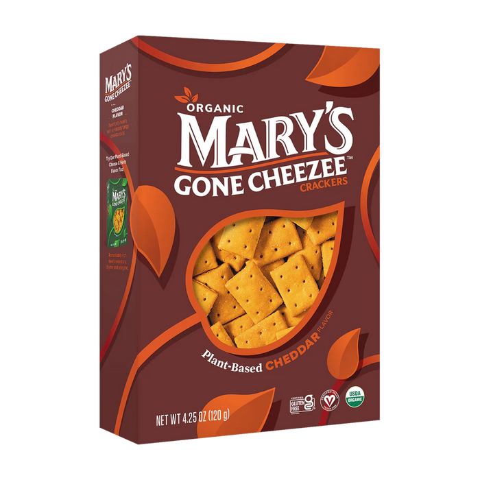 Mary's Organic | Cheezee Plant-Based Cheddar Flavour Crackers
