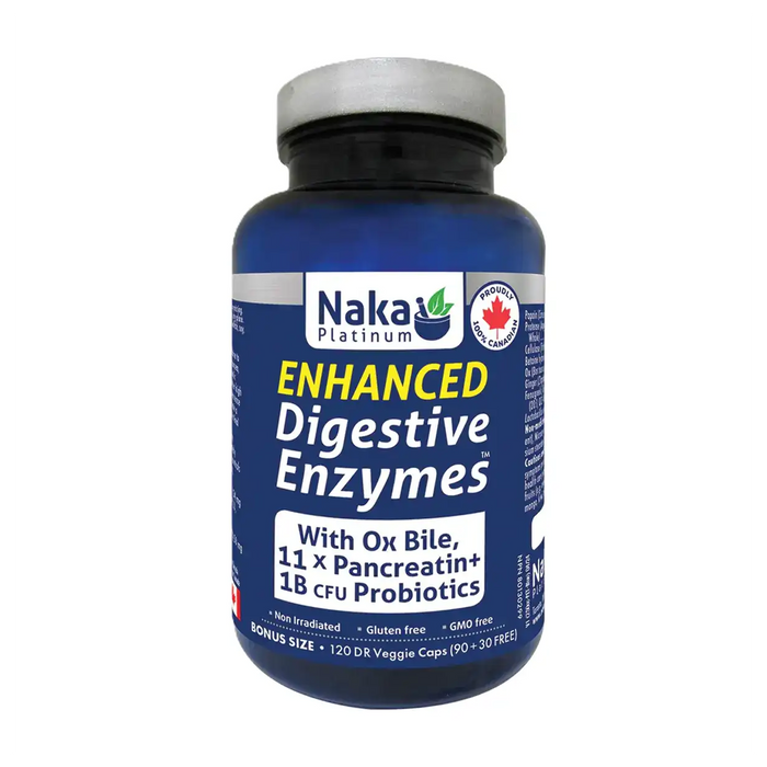 Naka Platinum | Enhanced Digestive Enzymes 120 Vegetarian Capsules
