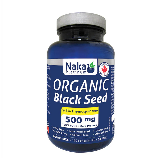 Naka Platinum | Organic Black Seed Oil 500mg Softgels