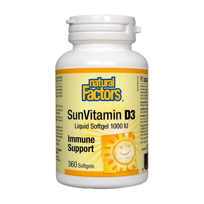 Natural Factors | SunVitamin D3 1000IU Softgels 360's