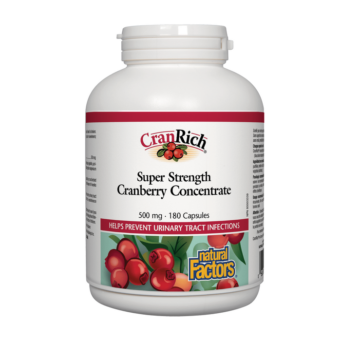 Natural Factors | Super Strength Cranberry Concentrate 180 Capsules