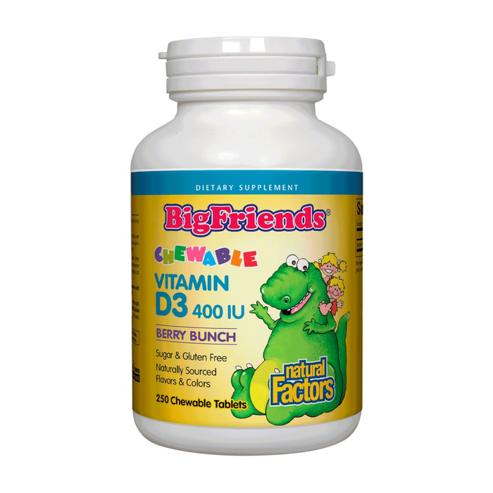 Natural Factors | Big Friends Vitamin D3 400IU Berry Bunch Chewable Tablets