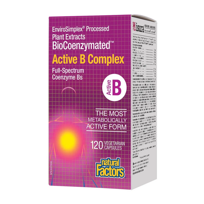 Natural Factors | Biocoenzymated Active B Complex 120 Vegetarian Capsules