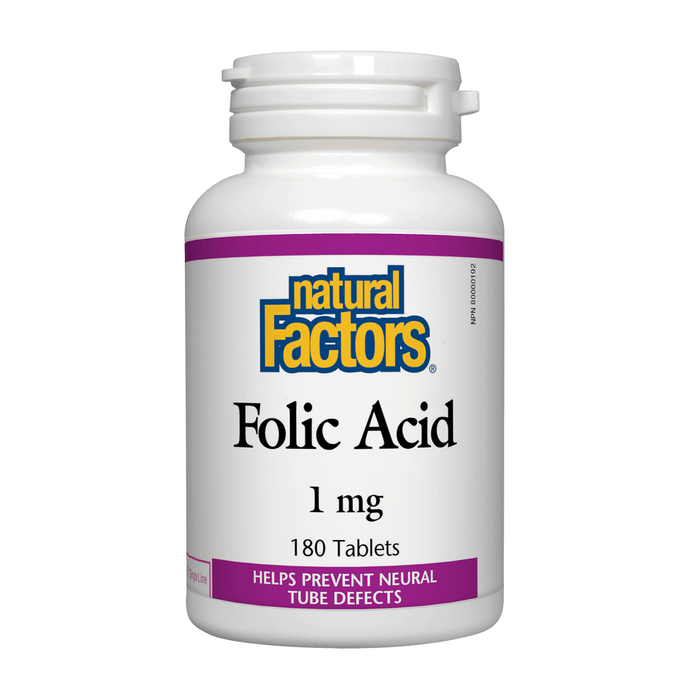 Natural Factors | Folic Acid 1mg 180 Tablets