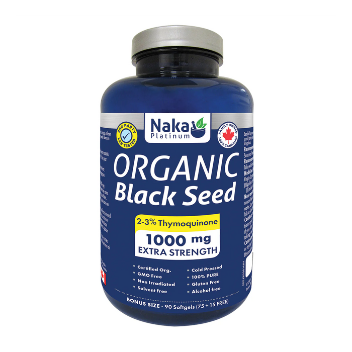 Naka Platinum | Organic Black Seed Oil 1000mg Softgels