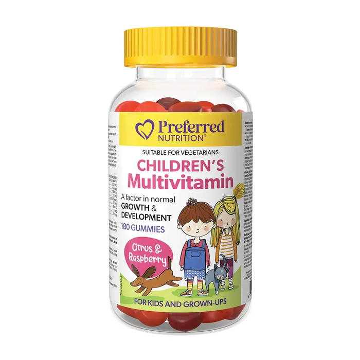 Preferred Nutrition | Children's Multivitamin Citrus & Raspberry Flavoured Gummies 180's