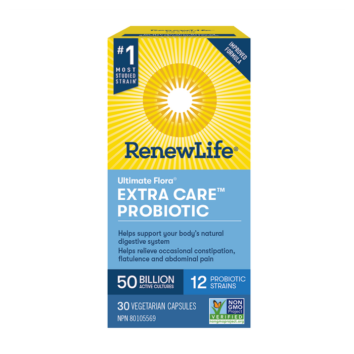 Renew Life | Ultimate Flora Extra Care 50 Billion 12-Strain Probiotic Vegetarian Capsules 30's