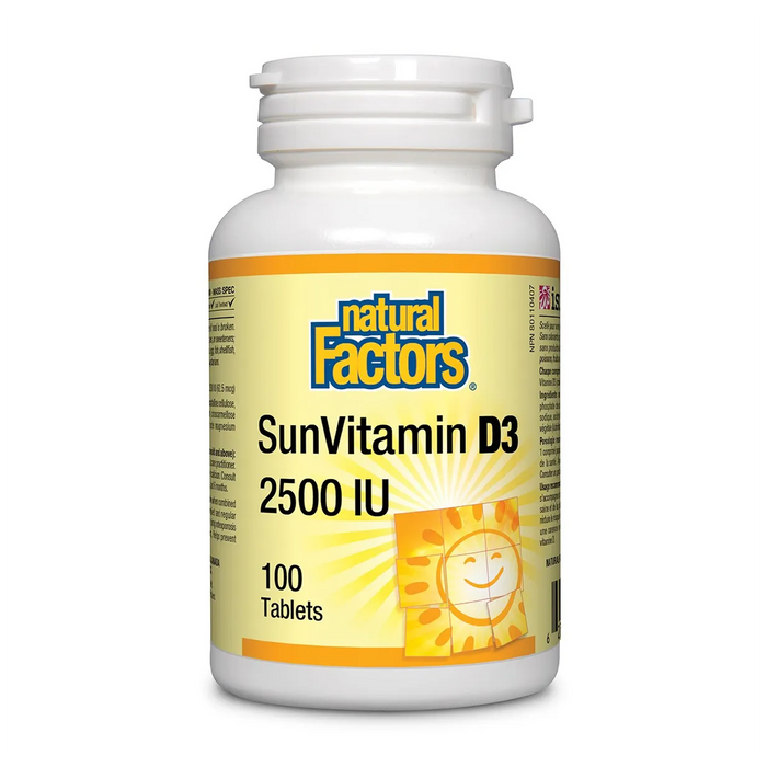 Natural Factors | SunVitamin D3 2500IU Tablets