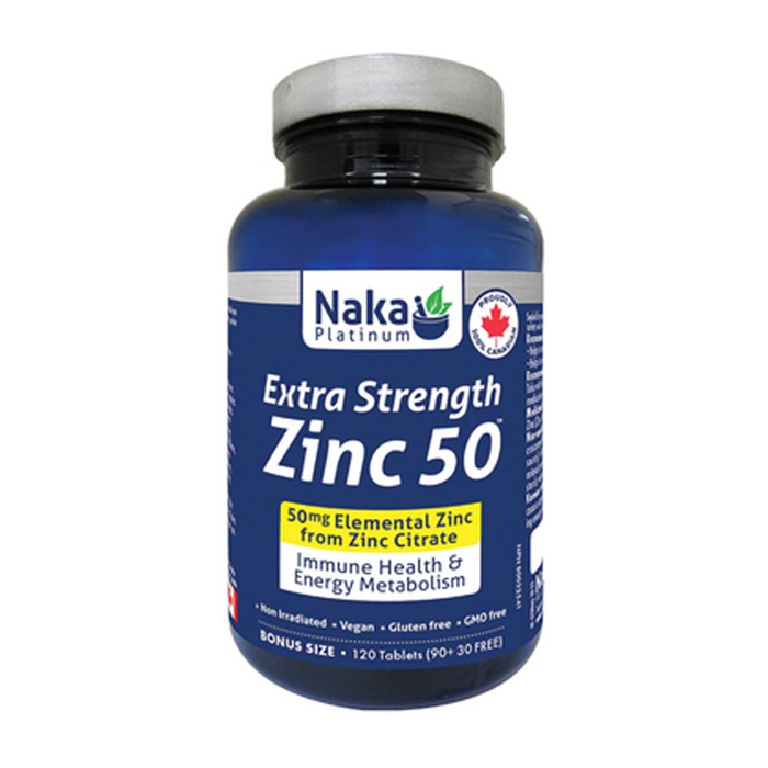 Naka Platinum | Extra Strength 50mg Zinc Citrate Tablets
