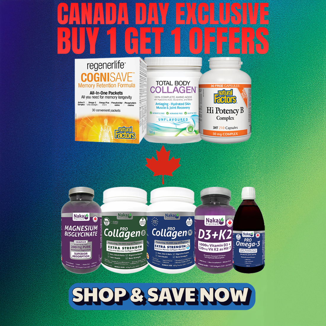 Stock Up on Wellness: Natural Factors & Naka Platinum BOGO Event - Limited Time Canada Day Exclusive