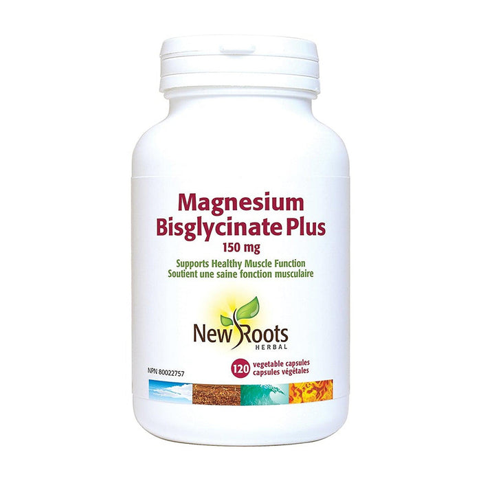 New Roots | Magnesium Bisglycinate Plus 150mg Vegetarian Capsules 120's