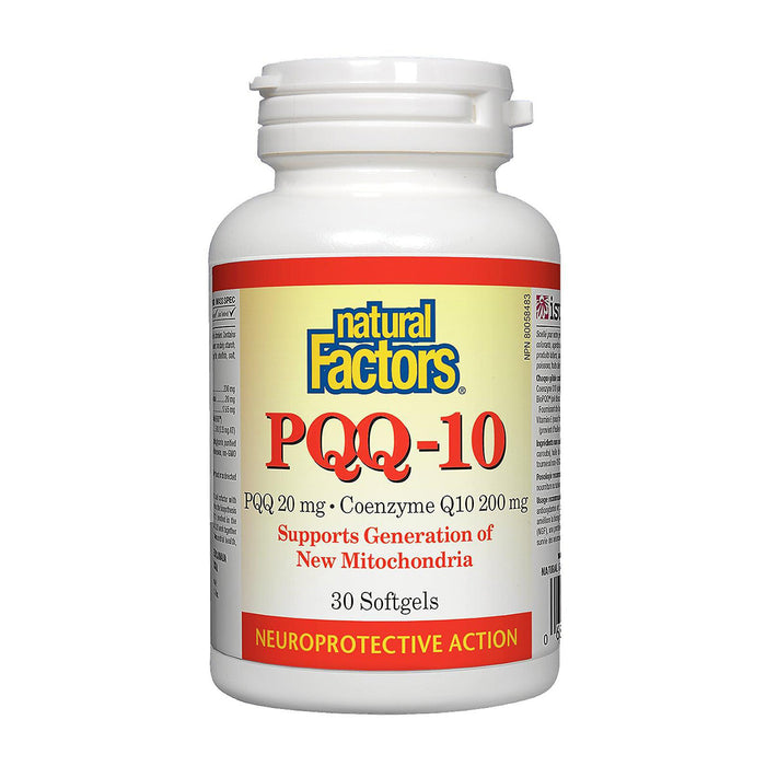 Natural Factors | PQQ-10 With PQQ 20mg & Coenzyme Q10 200mg Softgels