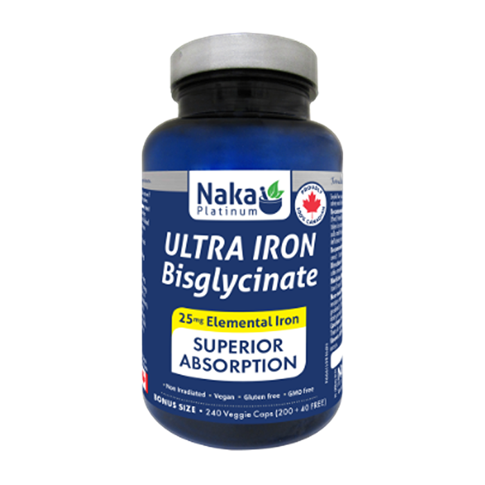 Naka Platinum | Ultra Iron Bisglycinate 25mg Vegetarian Capsules