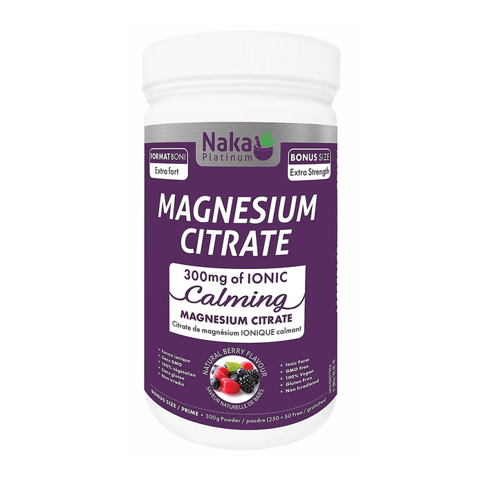 Naka Platinum | Magnesium Citrate 300mg Berry Flavour Powder