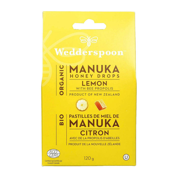 Wedderspoon | Manuka Honey Drops With Bee Propolis & Lemon 120g