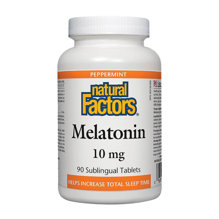 Natural Factors | Melatonin 10mg Peppermint Flavour Sublingual Tablets