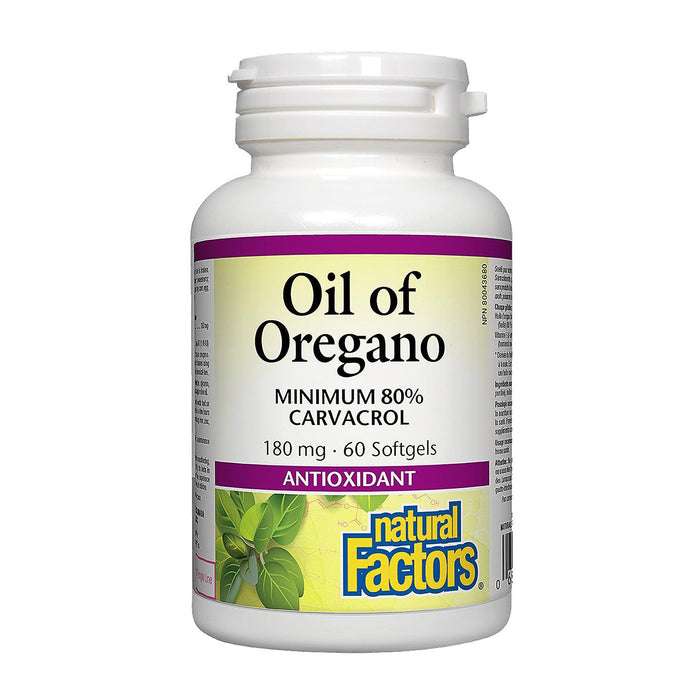 Natural Factors | Oil Of Oregano Minimum 80% Carvacrol 180mg Softgels