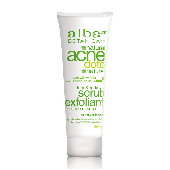 Alba Botanica | Acnedote Face & Body Scrub With Willow Bark