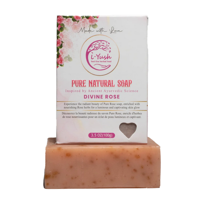 i-Yush Naturals | Divine Rose Natural Bar Soap 100g