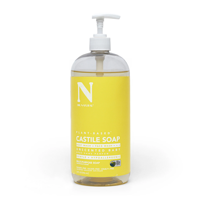 Dr. Natural | Plant-Based Unscented Baby Liquid Castile Soap 946ml