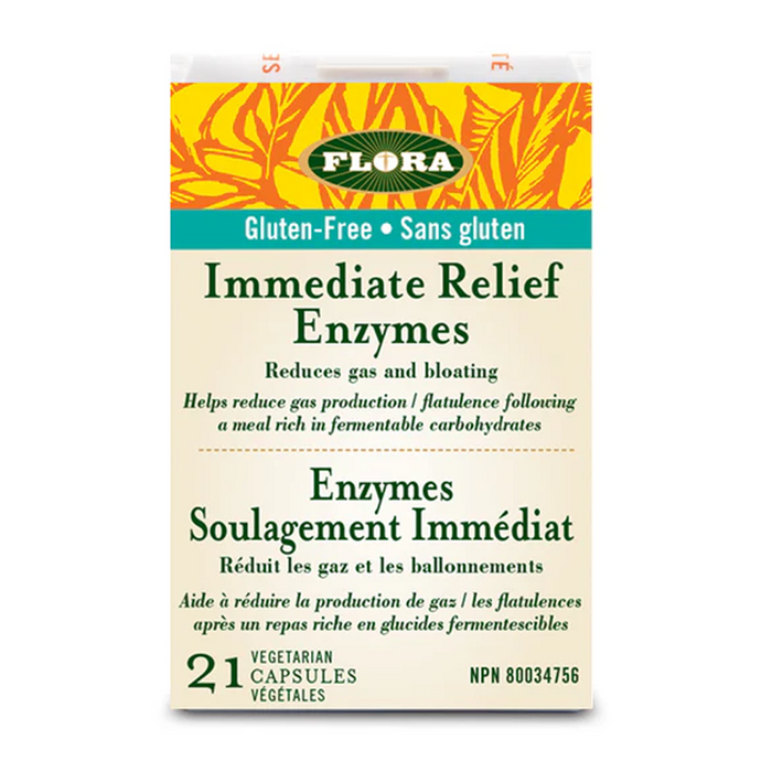 Flora | Immediate Relief Enzymes 21 Vegetarian Capsules