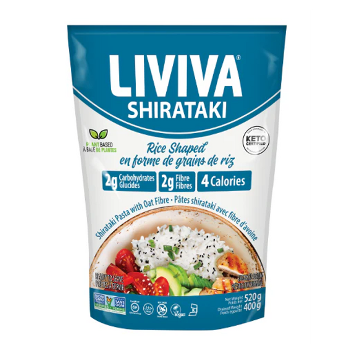Liviva | Rice Shaped Shirataki Pasta With Oat Fibre 400g