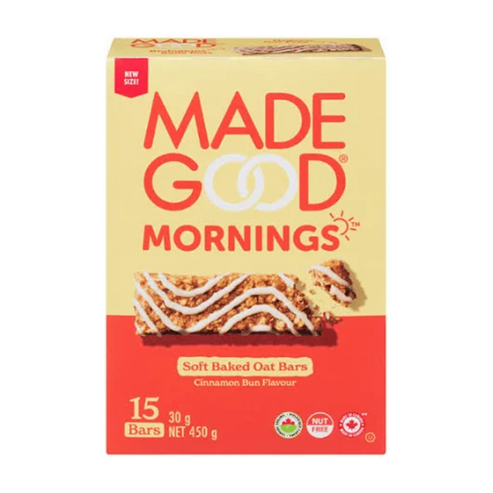 Made Good | Mornings Cinnamon Bun Soft Baked Oat Bars 15x30g