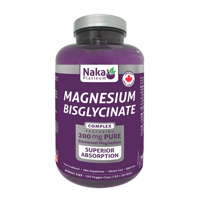 Naka Platinum | Magnesium Bisglycinate Complex With 200mg Elemental Magnesium Vegetarian Capsules