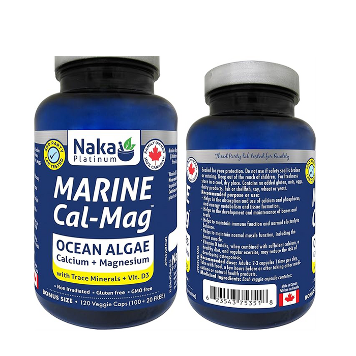 Naka Platinum | Marine Ocean Algae Cal-Mag Vegetarian Capsules